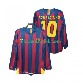 FC Barcelona RONALDINHO 10 2006 Retro Hjemme Fotballdrakt 2005 Langermet